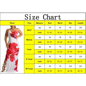 Women's Floral Backless Maxi Dresses Sexy Bodycon Evening Party Long Dress 10962white