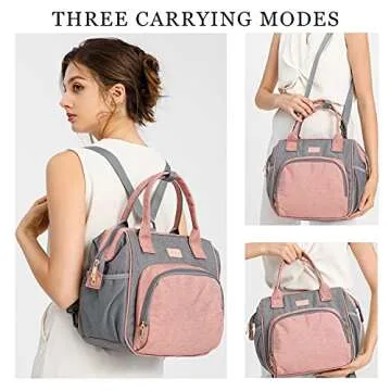 MCBD Lunch bags Insulated Lunch Box for Women,3 Carrying Way Large Tote Bag,Leakproof Reusable Cooler Backpack with Adjustable Shoulder Strap for Office Picnic Beach