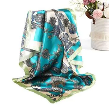 AWAYTR 35” Satin Hair Scarves - 4PCS High-Quality Wraps
