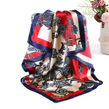 AWAYTR 35” Satin Hair Scarves - 4PCS High-Quality Wraps