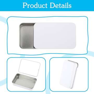 Qianyu 2 Pcs Portable Dental Floss Case Sliding Dental Pick Dispenser Box Metal Compact Glide Flosse...