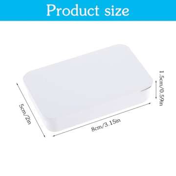 Qianyu 2 Pcs Portable Dental Floss Case Sliding Dental Pick Dispenser Box Metal Compact Glide Flosser Organizer Refillable Floss Holder for Oral Care Travel Hotels Dinners Dating Teeth Cleaning(White)