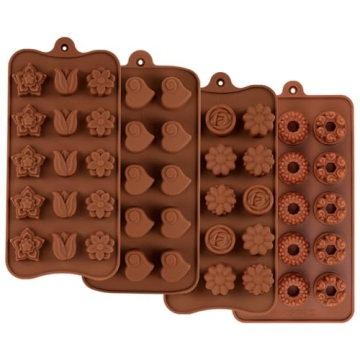 Fimary Chocolate Molds - Non-Stick Candy Maker Silicone Set