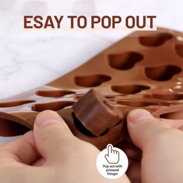 Fimary Chocolate Molds - Non-Stick Candy Maker Silicone Set