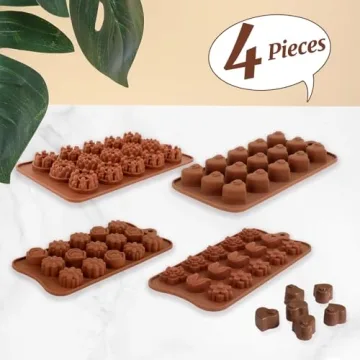 Fimary Chocolate Molds - Non-Stick Candy Maker Silicone Set