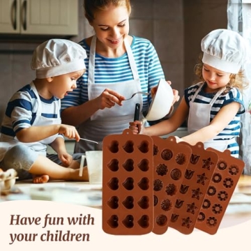 Fimary Chocolate Molds - Non-Stick Candy Maker Silicone Set