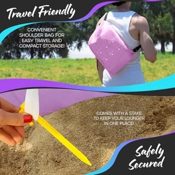 Nevlers Inflatable Lounger with No-Pump Setup and Pockets