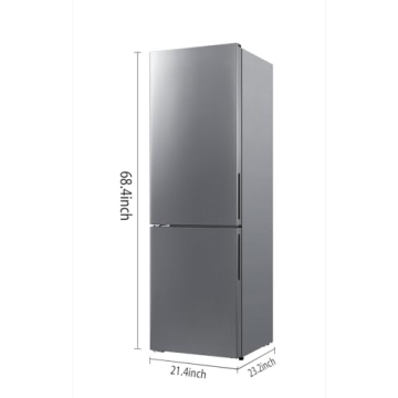 8.8 Cu.ft Compact Refrigerator with Freezer for All Spaces