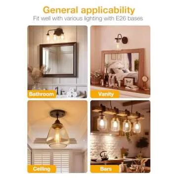 DAYBETTER 10 Pack Vintage Edison Bulbs, 60W Equivalent, ST58 Antique LED Filament Light Bulbs, E26 Dimmable LED Bulb with Warm White 2700K, 8W, 800LM, Clear Glass