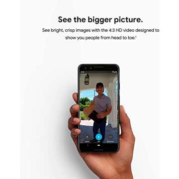 Google indoor Nest Video Doorbell Camera 720p Wired (Renewed)