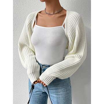 GORGLITTER Women's Knit Bolero Sweater for All Seasons