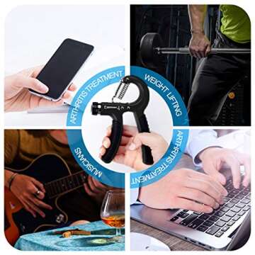 Longang Hand Grip Strengthener with Adjustable Resistance 11-132 Lbs (5-60kg), Wrist Strengthener, F...