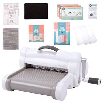 Sizzix Big Shot Plus Starter Kit 660341 Manual Die Cutting & Embossing Machine for Arts & Crafts, Sc...