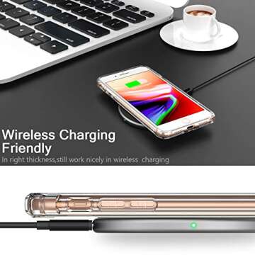 bicol for iPhone SE2 Case 2020,iPhone 7 Case,iPhone 8 Case Clear with Design for Girls Women,Transparent Protective Phone Case Cover for iPhone 8/iPhone 7/iPhone SE2 Leopard Patterns