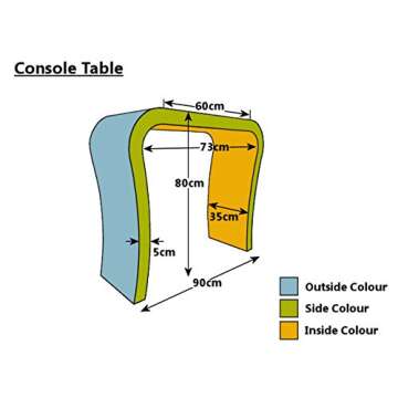 Zespoke Curved Console Table - Handcrafted Beauty