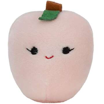 Squishville by Squishmallows Mini Plush Fruit Squad, Six 2" Soft Minimallow Plush, Irresistibly Colorful Fruits, Mini Peach, Pineapple, and Watermelon