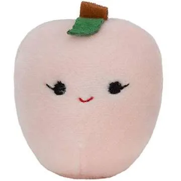Squishville by Squishmallows Mini Plush Fruit Squad, Six 2" Soft Minimallow Plush, Irresistibly Colorful Fruits, Mini Peach, Pineapple, and Watermelon
