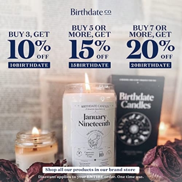 Birthdate Candles - May 22 Gemini Scented Candle Gift - Sandalwood & Orchid - Eco-Friendly, 60-80 Ho...