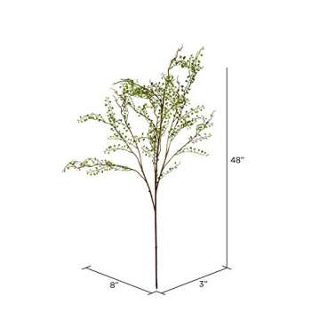 Vickerman Everyday 48' Indoor Artificial Green Leaves Spray - Realistic Looking Colorful Foliage - Maintenance Free - 2 per Pack - Decorative Greenery for Living Room