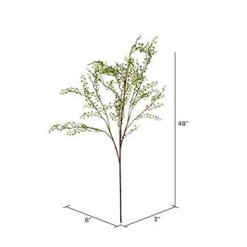 Vickerman 48" Indoor Artificial Green Leaves Spray - Maintenance-Free Foliage