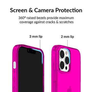 Stylish Velvet Caviar Case for iPhone 14 Pro - Hot Pink