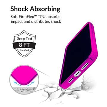 Stylish Velvet Caviar Case for iPhone 14 Pro - Hot Pink