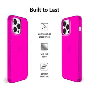 Stylish Velvet Caviar Case for iPhone 14 Pro - Hot Pink