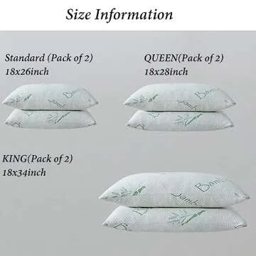 HOXXME Shredded Memory Foam Pillows for Sleeping, Cooling Zippered Breathable Memory Foam Bed Pillow 2 Pack, Queen Size Firm Pillow Gel for Neck Support, Hotel Quality Bed Rest Pillow Set of 2