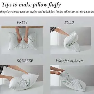 HOXXME Shredded Memory Foam Pillows for Sleeping, Cooling Zippered Breathable Memory Foam Bed Pillow 2 Pack, Queen Size Firm Pillow Gel for Neck Support, Hotel Quality Bed Rest Pillow Set of 2