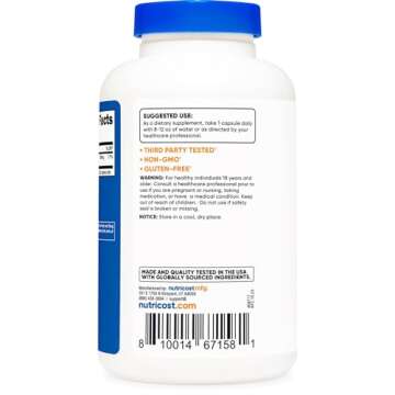 Nutricost Himalayan Salt Capsules 1000mg 240 Count Non-GMO