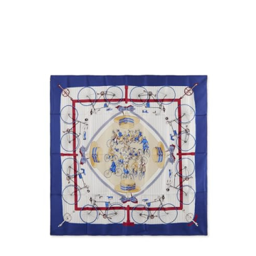 Hermès Blue Les Becanes Silk Scarf 90 – Luxury Gift Idea