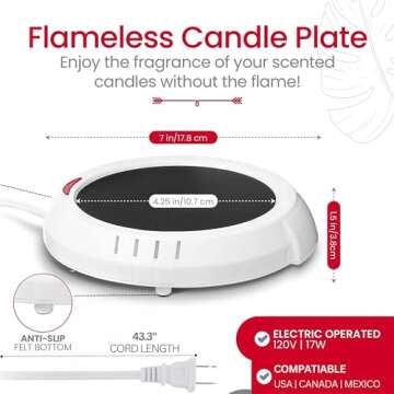 Candle Warmer Plate Electrically Melts Scents Without Flame