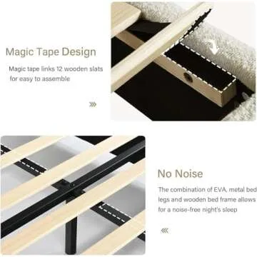 Luxurious King Bed Frame with Boucle Upholstery