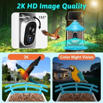 2K HD Smart Bird Feeder with Camera for Bird Lovers