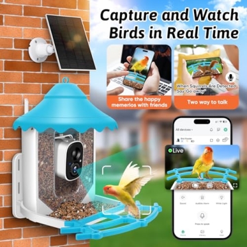 2K HD Smart Bird Feeder with Camera for Bird Lovers