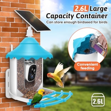 2K HD Smart Bird Feeder with Camera for Bird Lovers