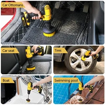 HIWARE Drill Brush Set for Effortless Powerful Cleaning