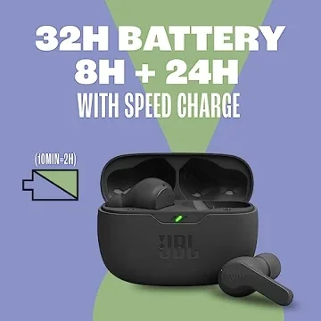 JBL Vibe Beam Earbuds - Wireless, Deep Bass, 32H Battery