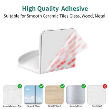 HomeMount Headphone Stand Headset Holder - Adhesive Gaming Headphone Hanger Hook Desk Mount for Most Headphone & Controller (White)