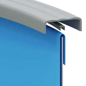 Durable Pureline Overlap Solid Blue Standard Gauge Pool Liner for Above Ground Pools