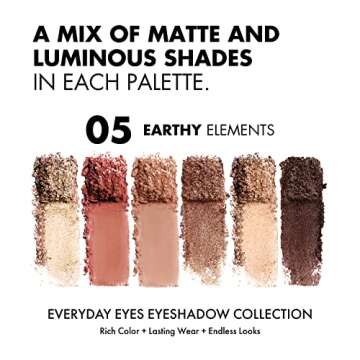 Milani Everyday Eyes Eyeshadow Palette - Earthy Elements (0.21 Ounce) 6 Cruelty-Free Matte or Metallic Eyeshadow Colors to Contour & Highlight