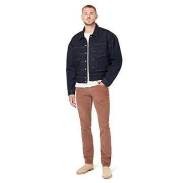 Hudson Jeans Men's Trucker (Boxy Crop) Jacket, Dark Rinse, L