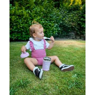 Twistshake Insulated Food Container - Premium Leak-Proof Thermo for Hot & Cold Meals - 350ml Lunch Box - Pastel Blue