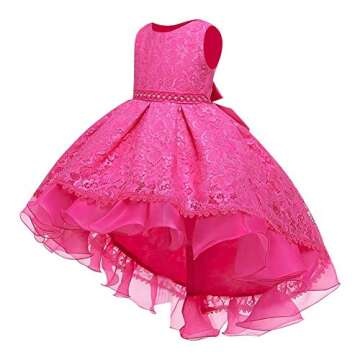 Flower Princess Girls Dress for Kids Wedding Bridesmaid First Communion Birthday Party Holiday Forma...