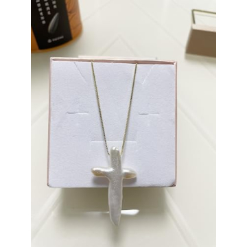 Freshwater Pearl Cross Necklace - Elegant Gold Detail