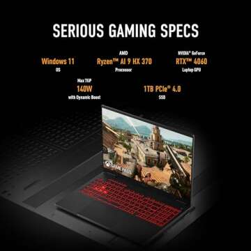 ASUS TUF Gaming A16 (2024) Copilot+ PC Gaming Laptop, 16 16:10 165Hz Display, AMD Ryzen™ AI 9 HX 3...