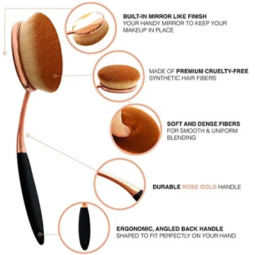 Yoseng Oval Foundation Brush for Flawless Makeup Application