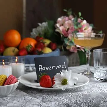 Set of 10 Small Chalkboard Signs 3x4 inches - Food Signs for Party Buffet, Mini Chalkboard Sign, Foo...