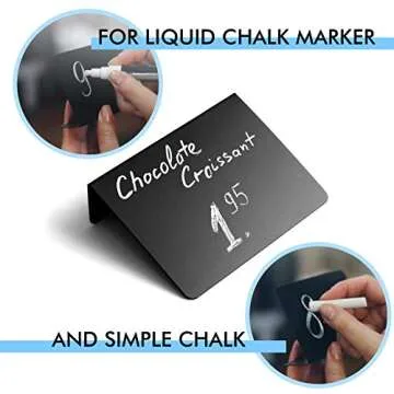 Set of 10 Rustic Mini Chalkboard Signs for Events and Displays