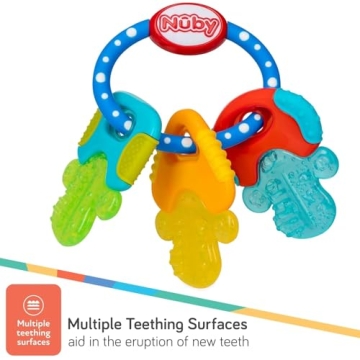 Nuby Ice Gel Teether Keys for Soothing Teething Relief